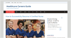 Desktop Screenshot of healthcarecareersguide.com