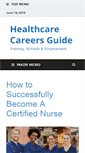 Mobile Screenshot of healthcarecareersguide.com